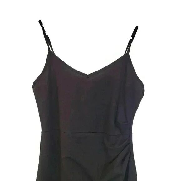 Missguided + Women's Black Poly/Spandex Mini Dress w Adj Straps - Picture 3 of 11